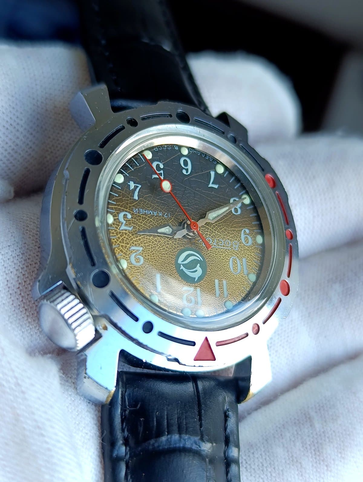 Vintage Vostok Kadet Amphibia 1980s USSR Mechanical Watch Cal. 2409A Dolphin  – thumbnail 7