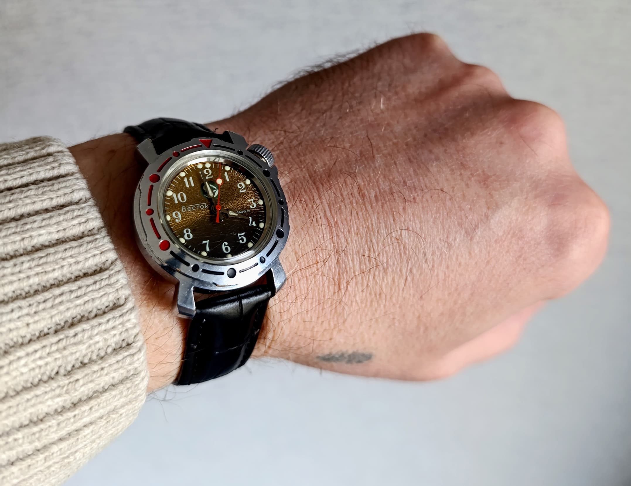 Vintage Vostok Kadet Amphibia 1980s USSR Mechanical Watch Cal. 2409A Dolphin  – thumbnail 13
