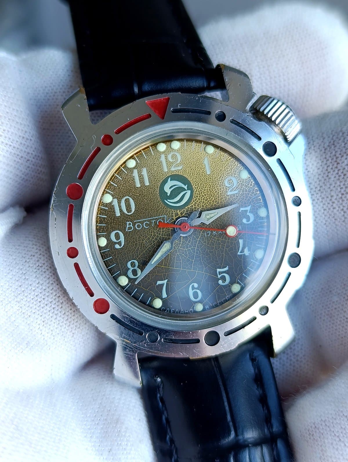 Vintage Vostok Kadet Amphibia 1980s USSR Mechanical Watch Cal. 2409A Dolphin  – thumbnail 3