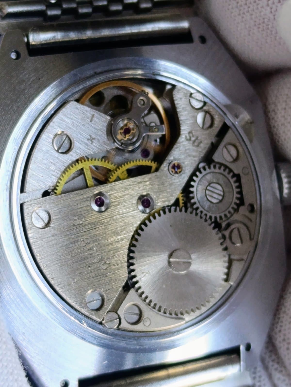 Vintage Raketa Star Wars USSR Watch Mechanical Day Date White Dial 2628H  – thumbnail 2