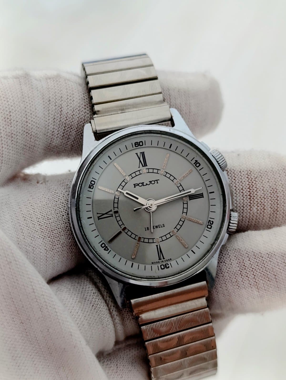 Vintage Poljot Alarm Watch USSR Mechanical 18 Jewels Soviet Wristwatch 1980s – thumbnail 11