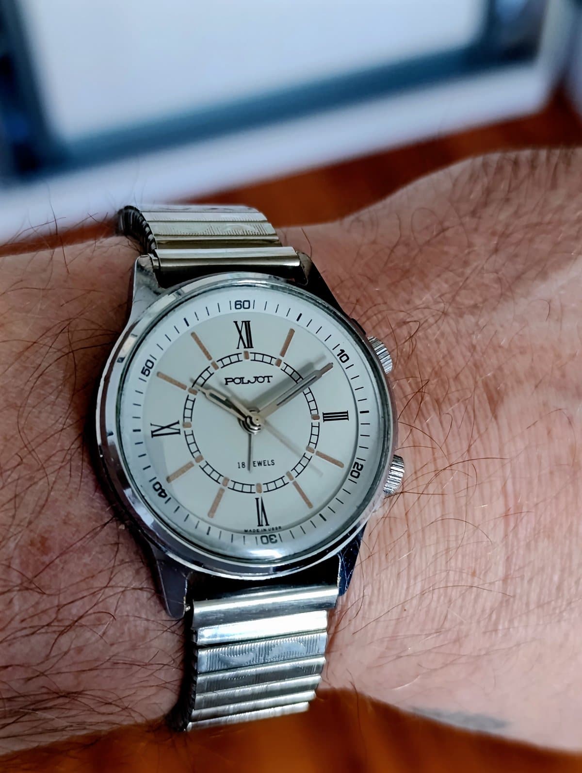 Vintage Poljot Alarm Watch USSR Mechanical 18 Jewels Soviet Wristwatch 1980s – thumbnail 12