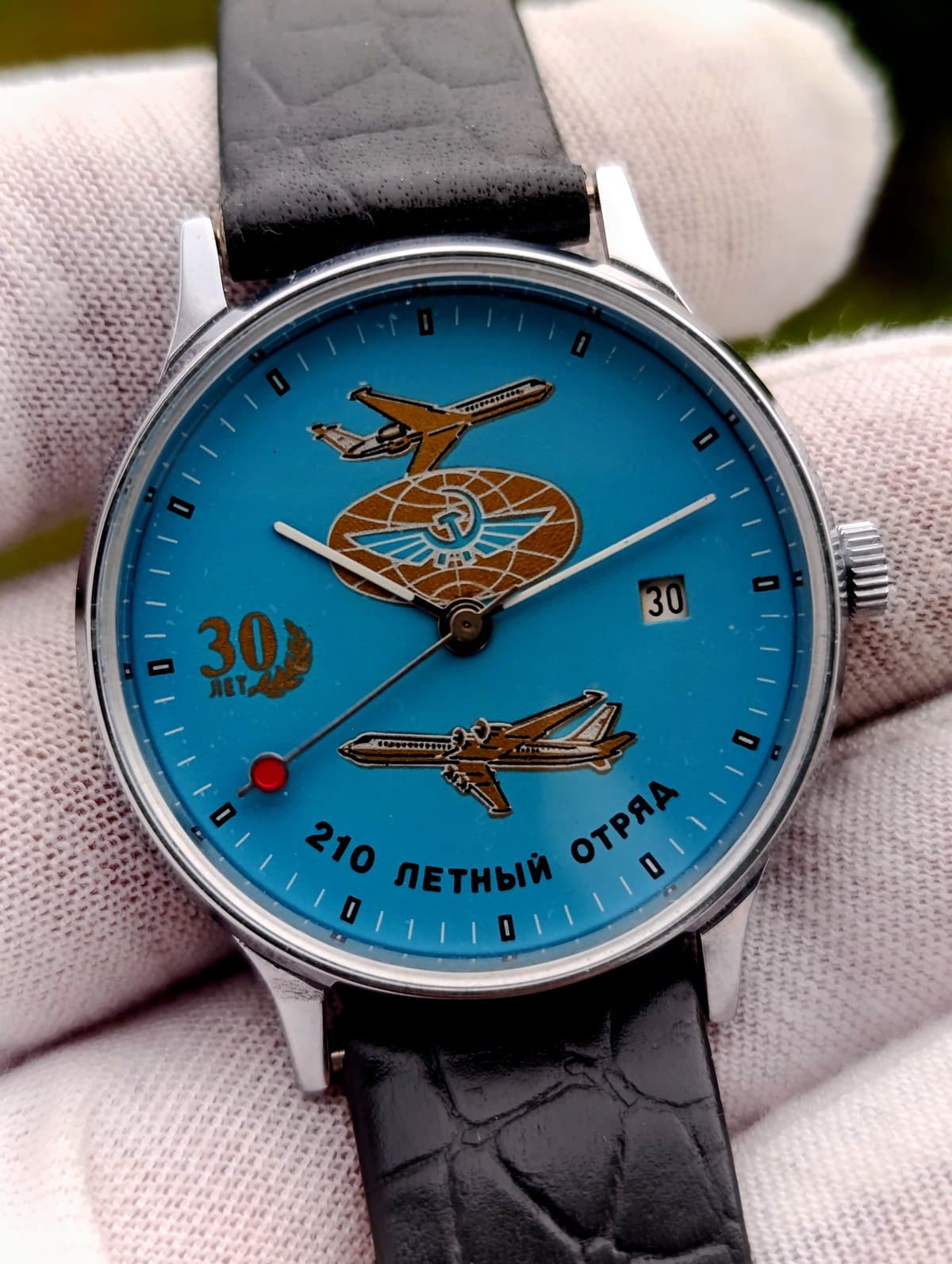 Vintage Slava Aviation Watch 210th Flight Squadron 1993 Mechanical 2414 – thumbnail 3