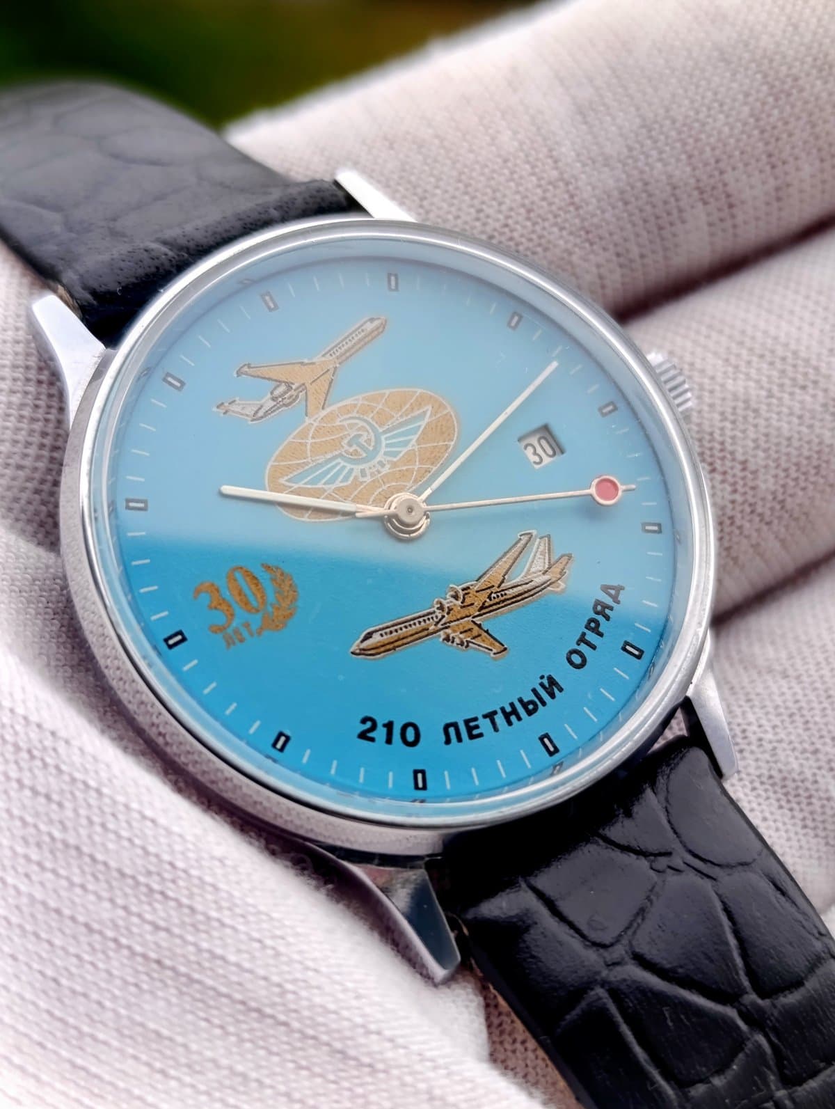 Vintage Slava Aviation Watch 210th Flight Squadron 1993 Mechanical 2414 – thumbnail 7