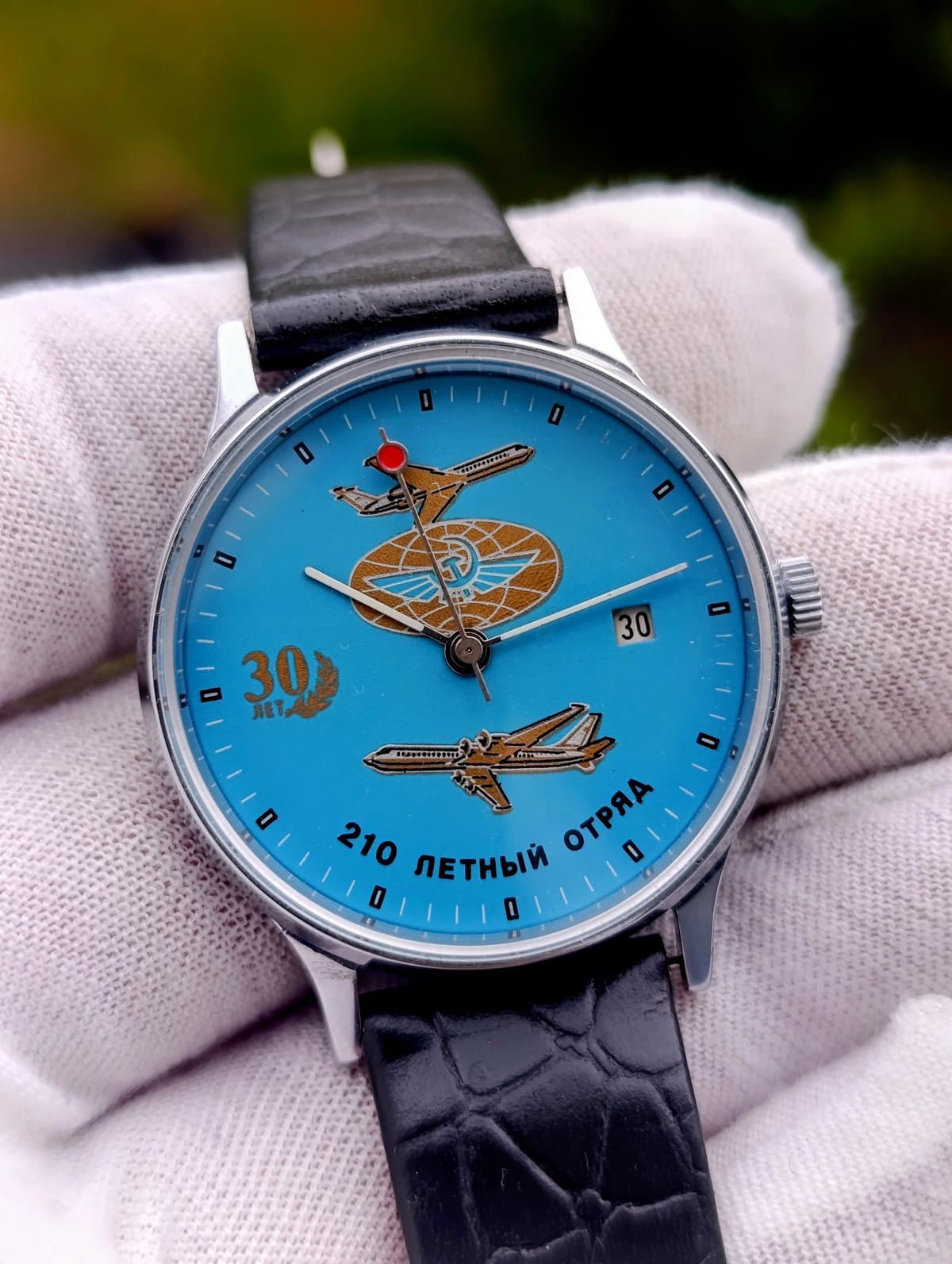 Vintage Slava Aviation Watch 210th Flight Squadron 1993 Mechanical 2414 – thumbnail 9
