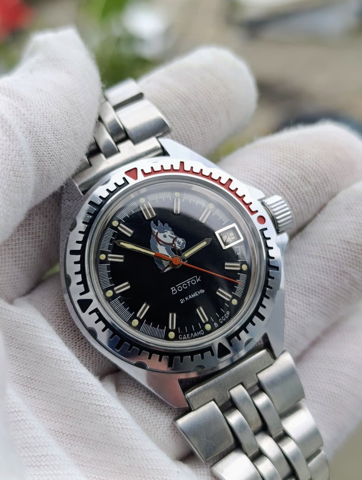 Soviet Vostok Amphibia Automatic Diver, Horse Dial Caliber 2416Б 1980s USSR  – thumbnail 10