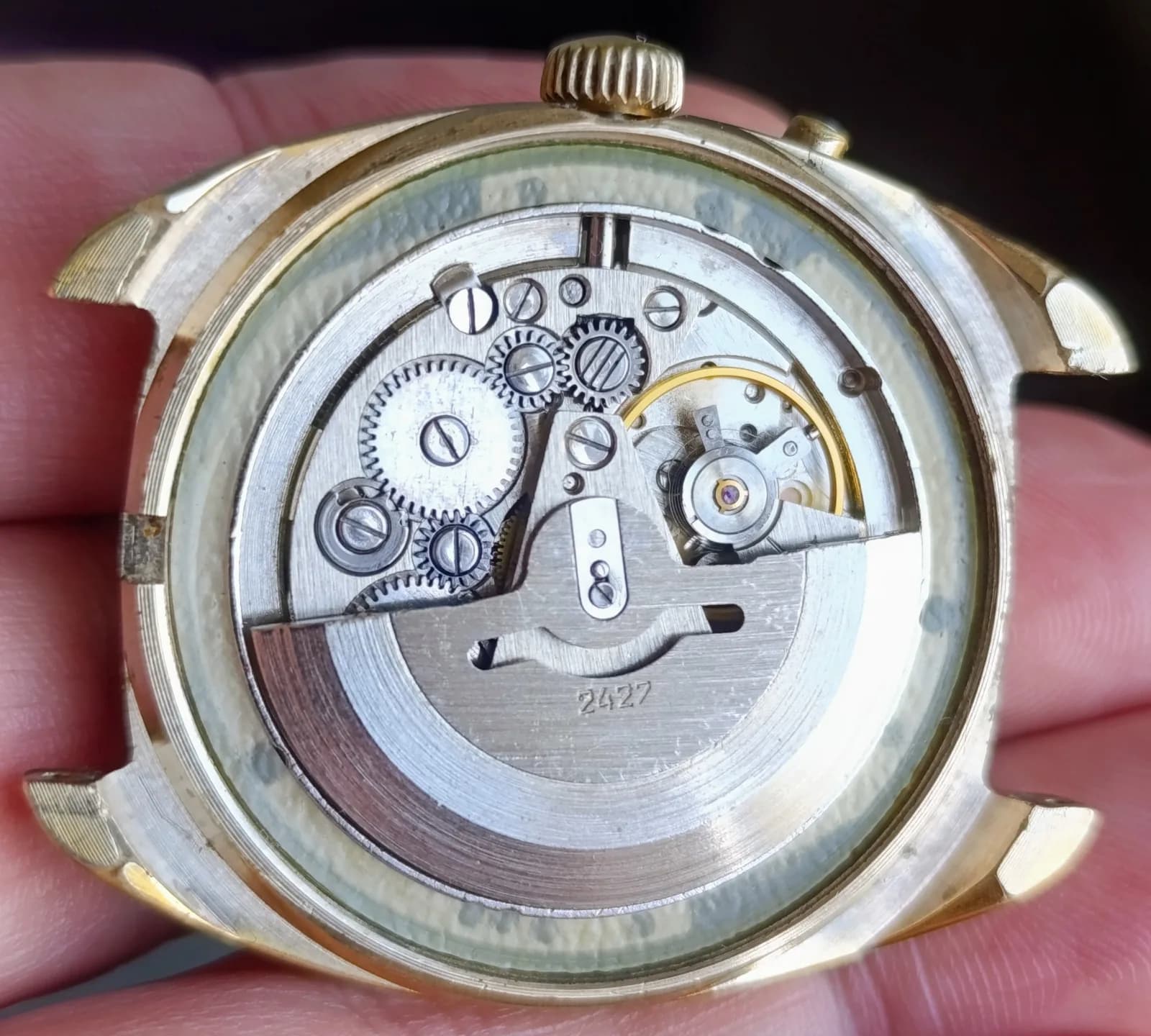 1980s Slava 2427 Automatic Soviet Watch 37mm Gold-Plated – thumbnail 8