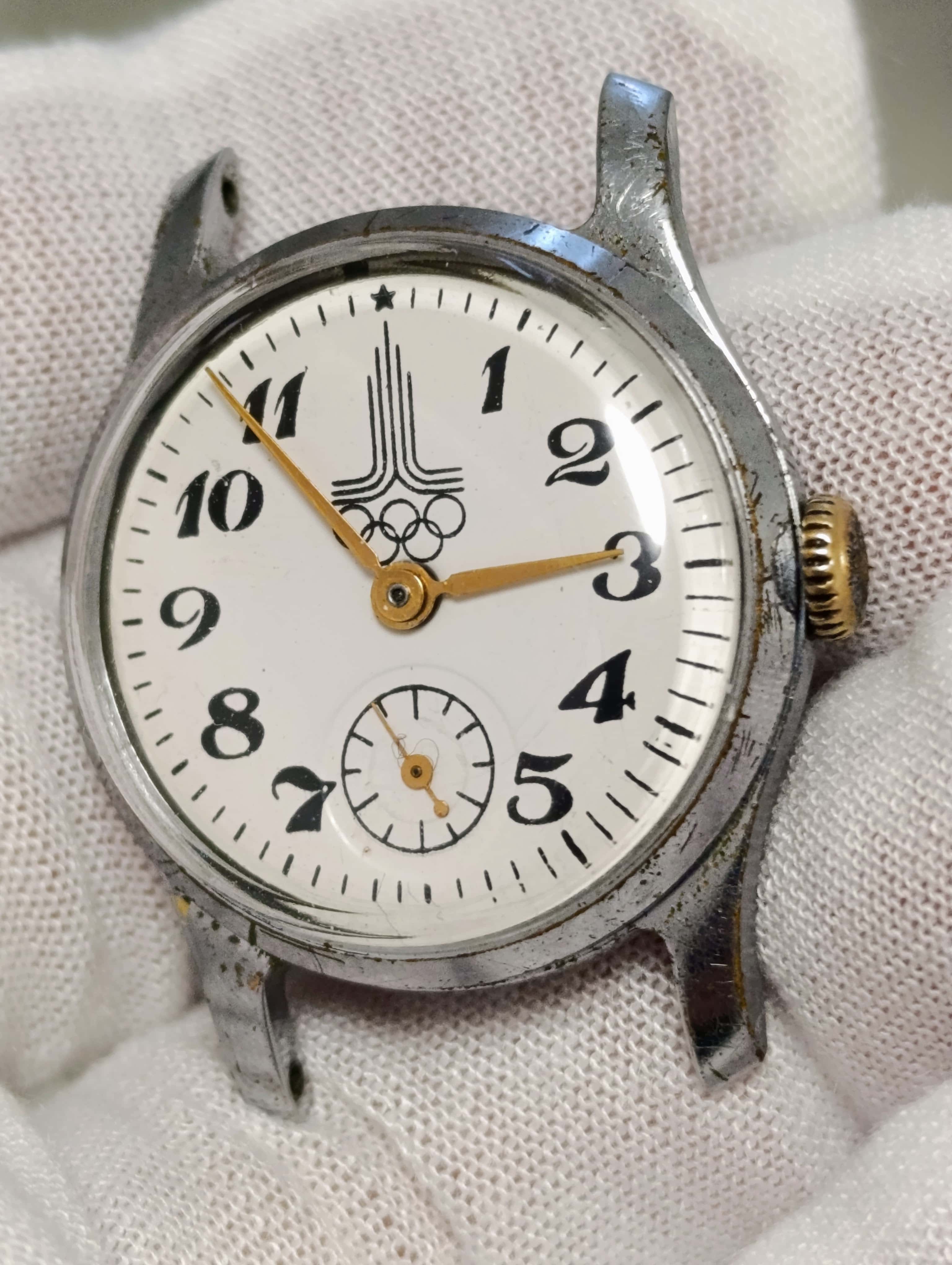 Pobeda 2602 Olympic Soviet Watch Collectible Soviet Women's Watch with Olympic Symbols 1970s