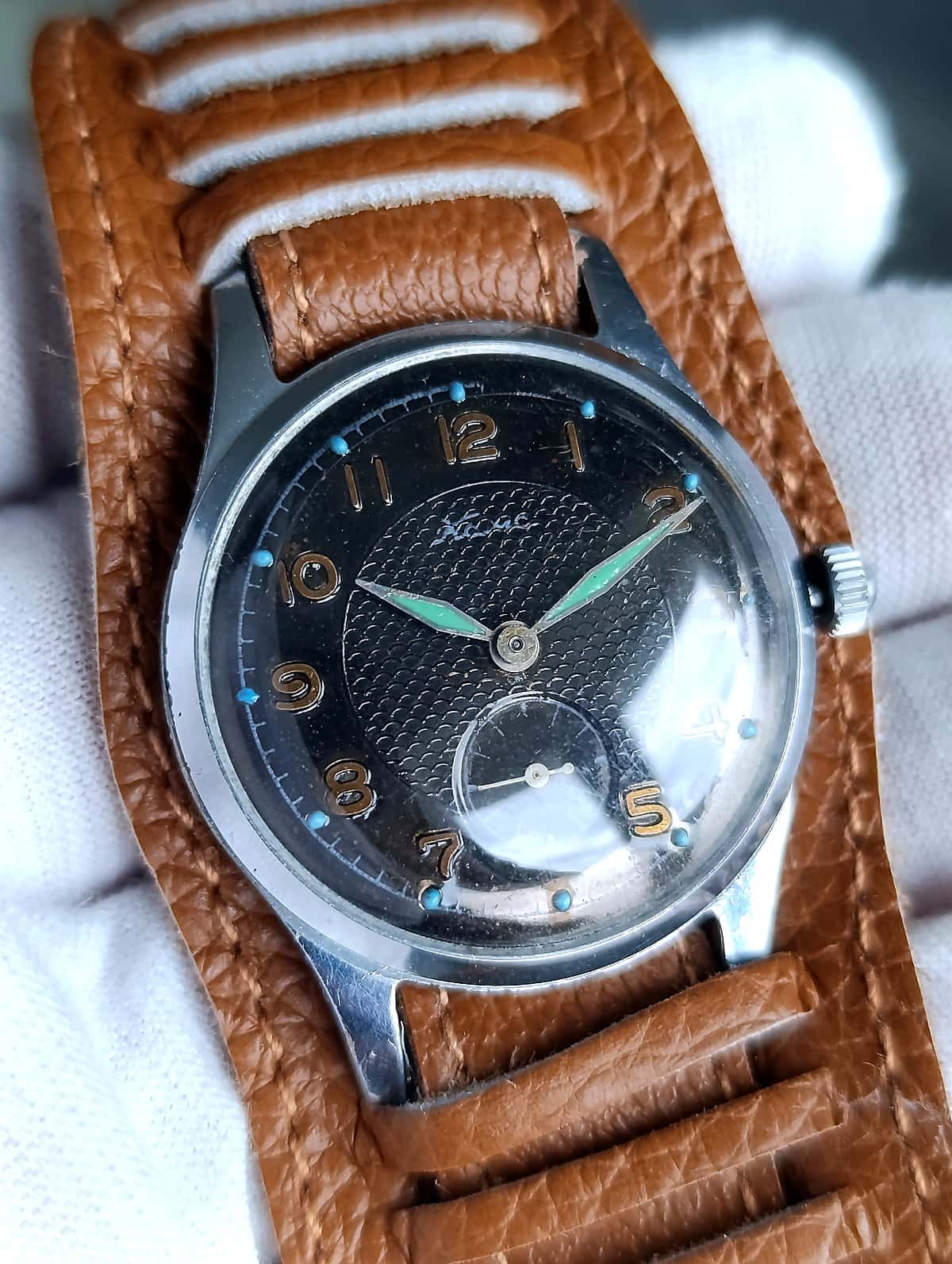 KAMA USSR Watch 1958 Vintage Mechanical Black Dial Small Seconds Classic