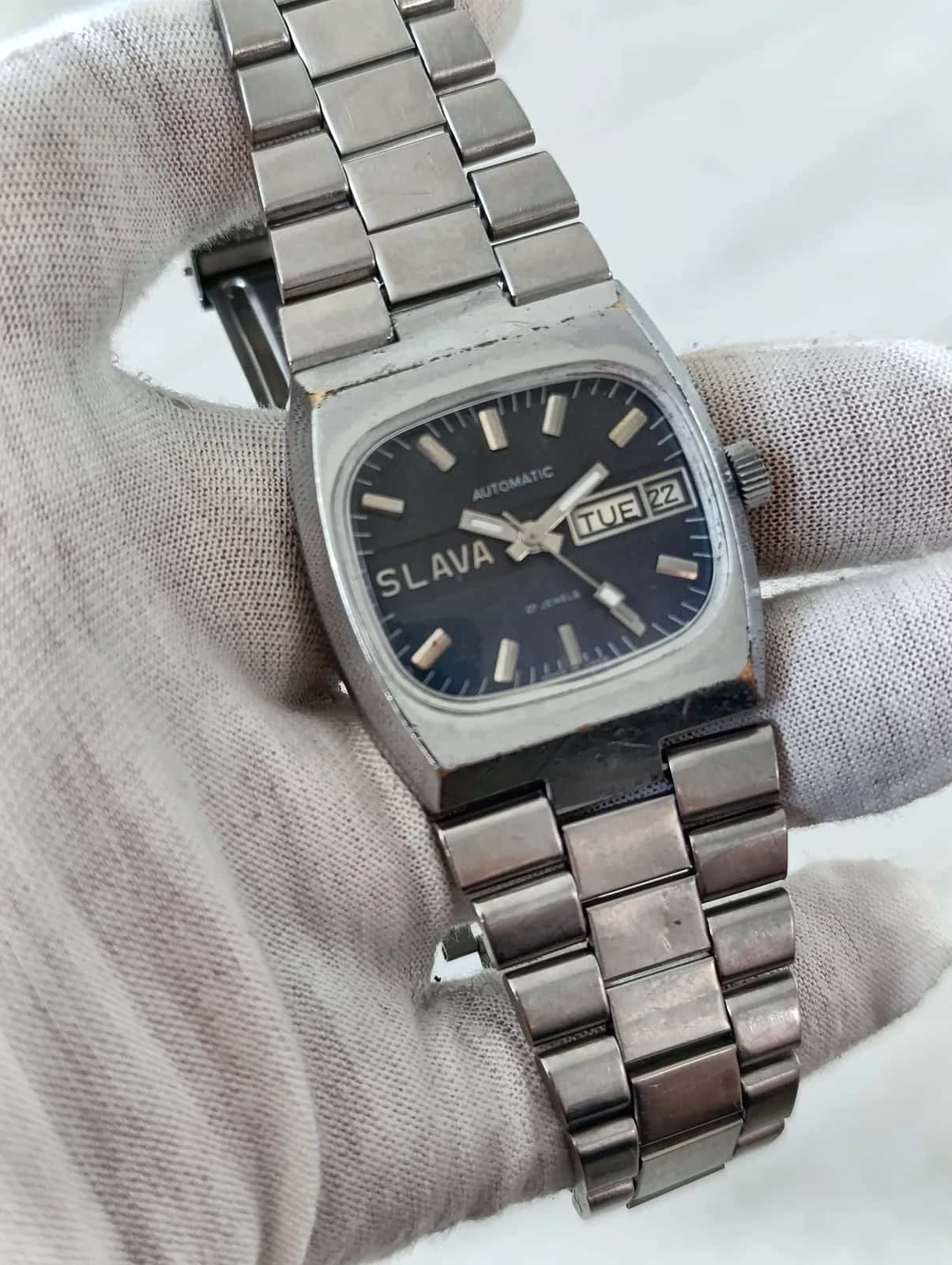 Slava 2427 Soviet Automatic Watch, 27 Jewels, USSR 1980s